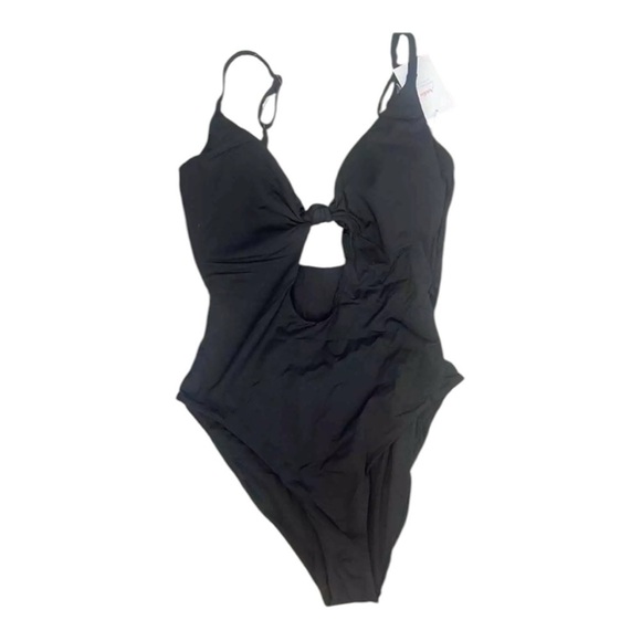Andie The Santorini One Piece Swimsuit Solid Black Size  $112 MSRP NEW Cutout - Picture 10 of 12